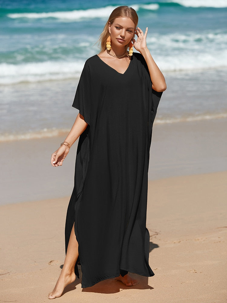 Women's Black Chic Beach Dress | La Parisienne