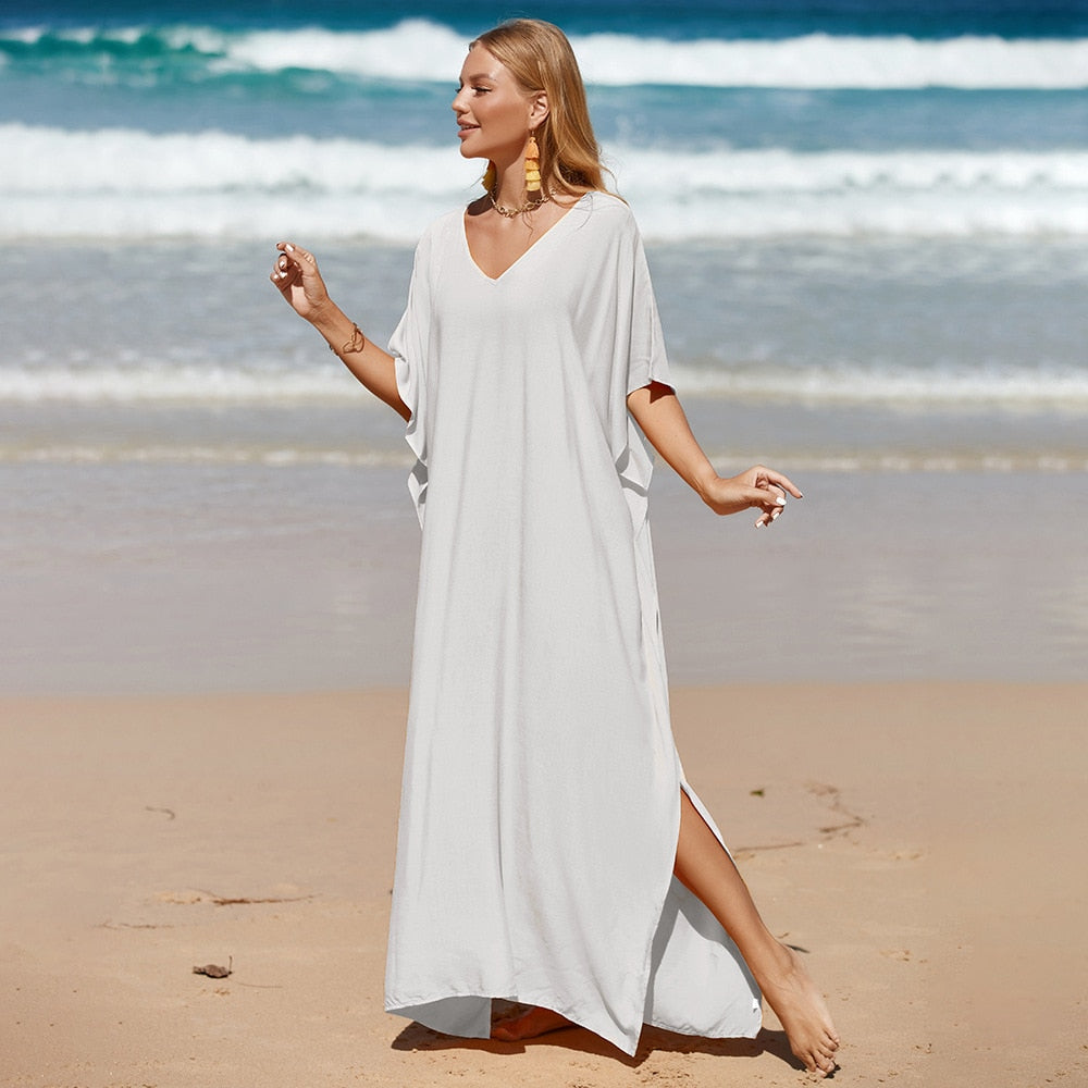 Women's White Chic Beach Dress | La Parisienne